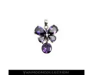 Papillon améthyste en zirconium facettée