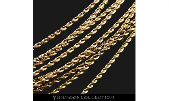 Fil torsadé en plaqué Or argent 925/20cm