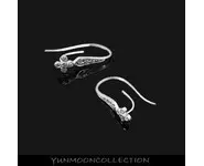 Crochet en argent sterling 925 zirconium