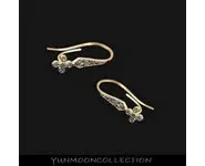 Crochet plaqué Or argent 925 zirconium