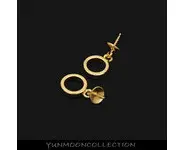 2x Bélière coupelle anneau en plaqué Or