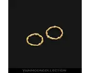 2x Ovale connecteur en mat plaqué Or