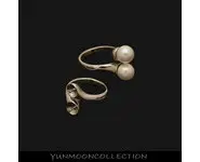 Bague réglable double tasses plaqué OR