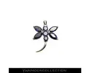 Libellule améthyste zirconium facettée