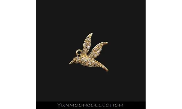 Pendentif oiseau breloque en plaqué Or