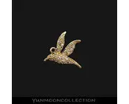 Pendentif oiseau breloque en plaqué Or