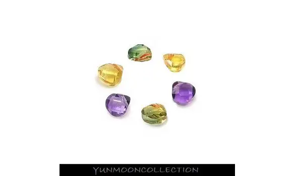 6x cristaux quartz mélangées briolettes