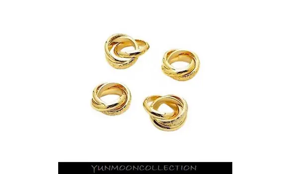 2x multi-triple anneaux en plaqué Or