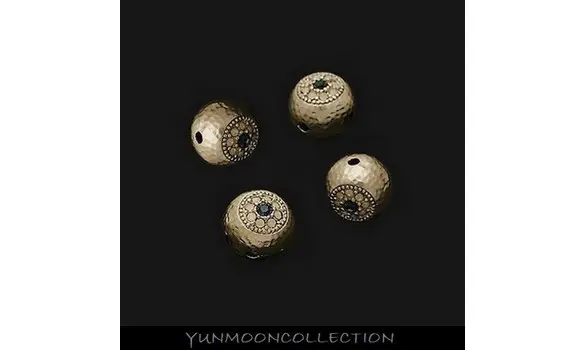 Perle Opale/Montana Saphir en plaqué OR