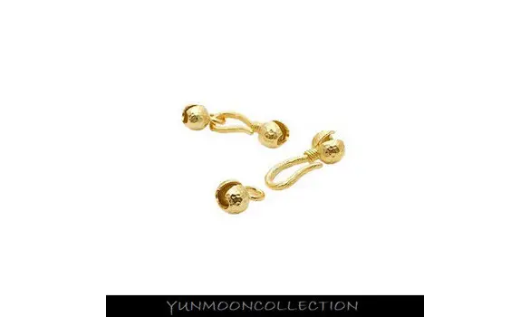 Fermoir avec embout rond en plaqué Or