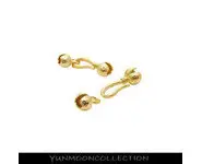 Fermoir avec embout rond en plaqué Or