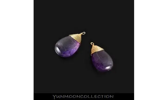 Pendentif améthyste en forme de goutte