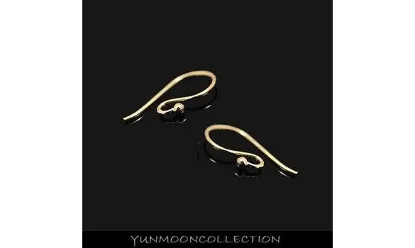 Crochet bille en argent massif plaqué Or