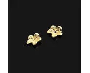 2x plat fleur plaqué Or sur argent 925