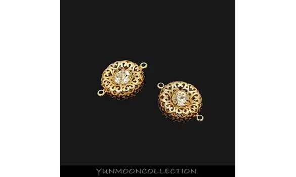 2x connecteur en donut plaqué Or