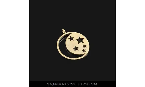 2x constellation rond en mat plaqué Or