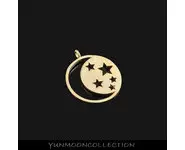 2x constellation rond en mat plaqué Or