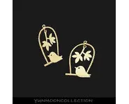 Pendentif un petit oiseau plaqué Or