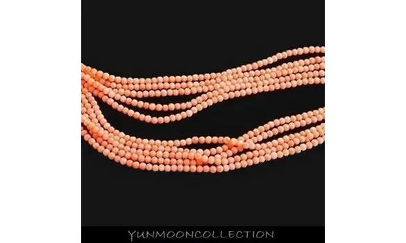 20x petites perles corails rose naturel