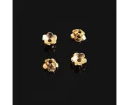 4x mini-fleur coupelle plaqué Or/925