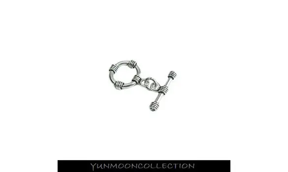 Fermoir bali argent toggle ronde