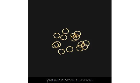 50x anneaux plaqué or électrique 4 mm