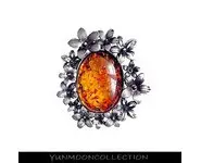 Vintage style ambre broche