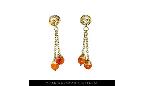 BO en perle d'agate indiennes