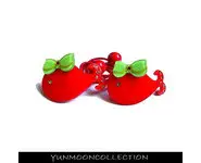 Élastique acrylique baleine rouge