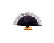 L'éventail en soie violet