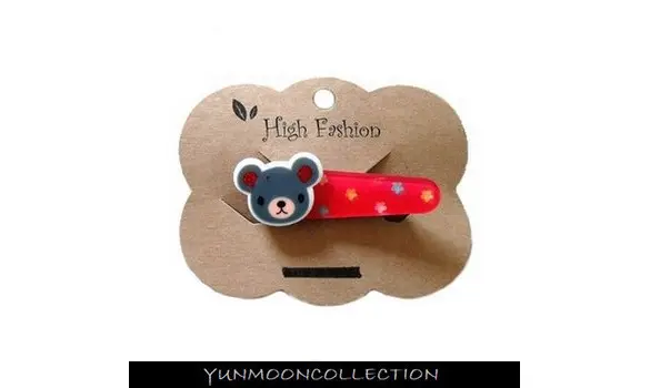 Barrette acrylique en bébé ours