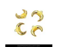 Corne/croissant jaune en plaqué Or