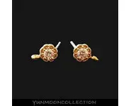 Boucles d'oreilles pâquerette plaqué Or