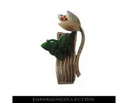 Broche de papillon jade et des perles