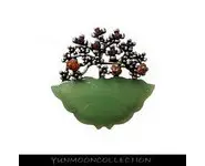 Broche aventurine gravée de papillon