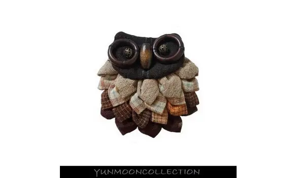 Chouette mignonne broche en patchwork
