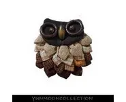 Chouette mignonne broche en patchwork