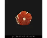 Bague de fleur agate indienne