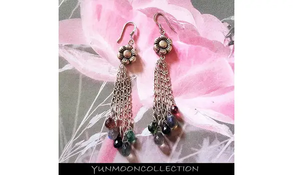 BO labradorites & tourmalines briolettes