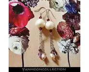 BO perle d'eau douce, grenats, améthyste