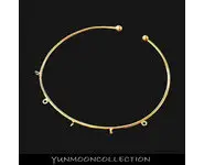 Bracelet avec cinq boucles en plaqué Or