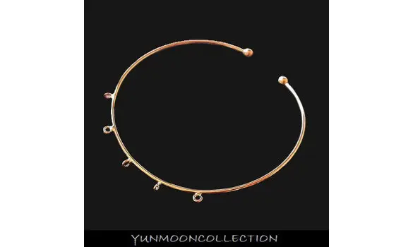 Cinq boucles bracelet en plaqué Or rose