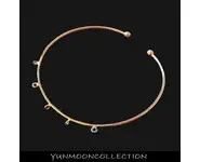 Cinq boucles bracelet en plaqué Or rose