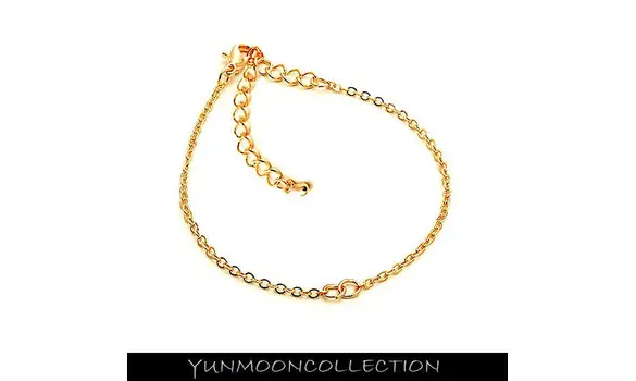 2x bracelet en chaine en plaqué Or rose