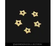 8x étoile intercalaires plaqué Or mat