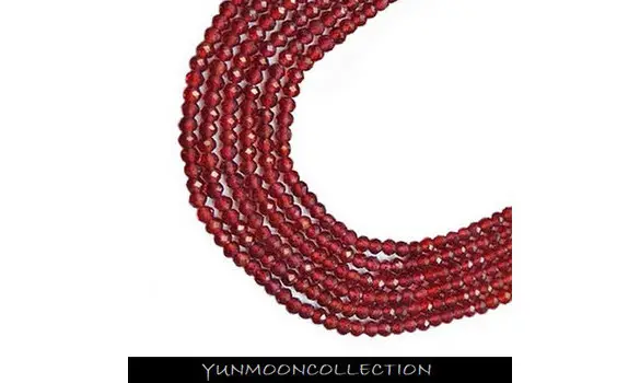 50x Grenat micro rondelles facettés